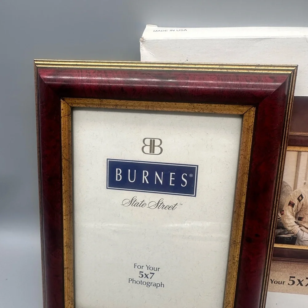 Burnes Of Boston Red and Gold Picture Frame